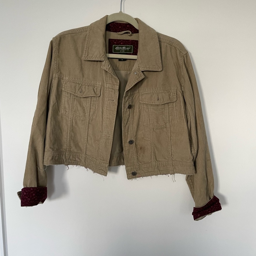 Eddie Bauer cropped corduroy jacket